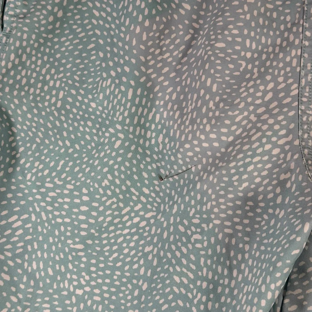 Chubbies Teal White Abstract Dot Swim Trunks Mesh Lined XL Youth 18/20